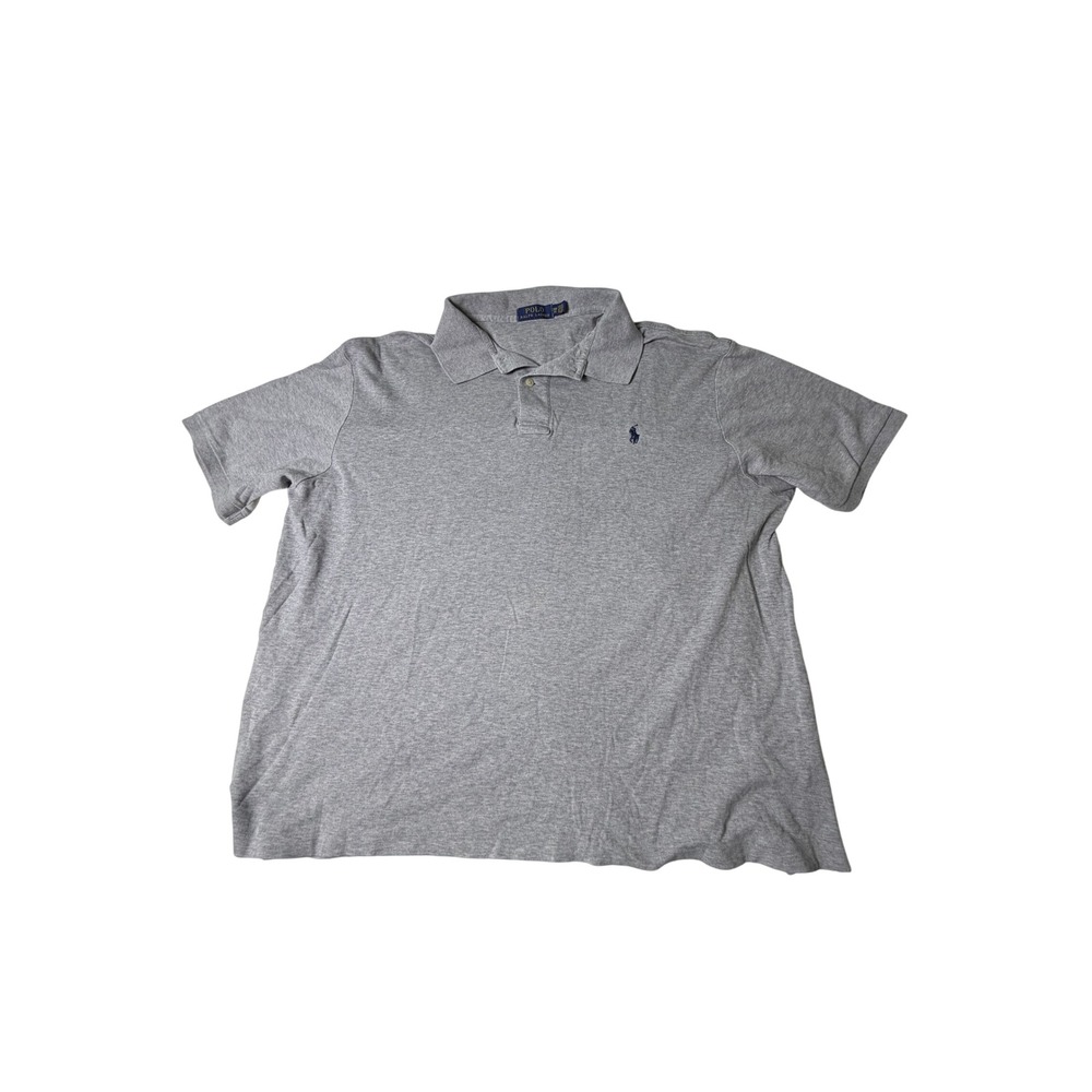 Polo Ralph Lauren Polo Shirt Mens 2XB Gray Excellent Short Sleeve Pony Logo
